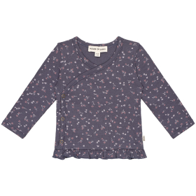 House Of Jamie Overslag Longsleeve Blauw Bloemenprint