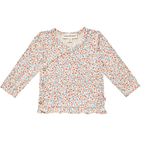 House Of Jamie Overslag Longsleeve Creme/Roze/Blauw Bloemen