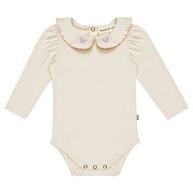 House Of Jamie Romper Creme/Roze Kraag Hart