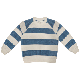 House Of Jamie Sweater Creme/Blauw Strepen Badstof