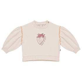 House Of Jamie Sweater Creme/Roze Aardbeiprint
