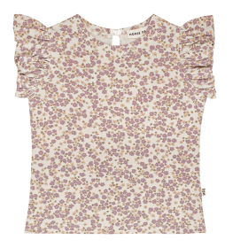 House Of Jamie T-shirt  Beige/Paars Bloemenprint