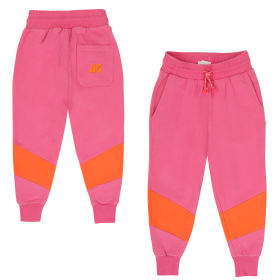 Jenest Joggingbroek Roze/Oranje Streep