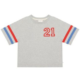 Jenest T-shirt Grijs/Rood/Blauw 21