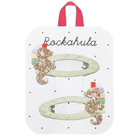 Rockahula Haarclips Groen Zeepaardjes Glitter 2 Stuks