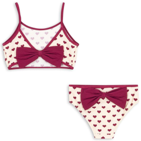 Konges Slojd Bikini Creme/Rood Hartjes Strik