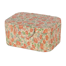 Konges Slojd Broodtrommel Beige/Roze/Groen Bloemen Kaluka