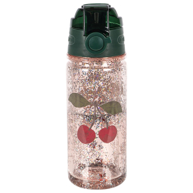 Konges Slojd drinkfles Cherry Glitter met kersenprint 350 ml