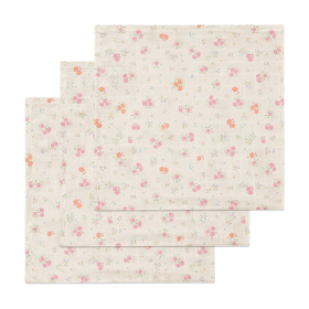 Konges Slojd Hydrofiel Doek 3-Pack Creme/Roze Bloemen Nonoka