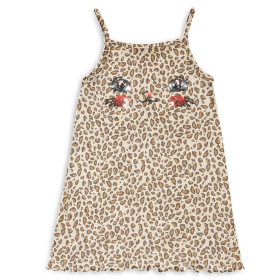 Konges Slojd jurk beige tijgerprint met pailletten