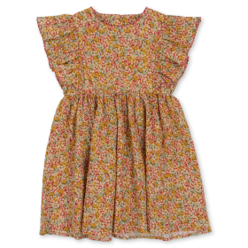 Konges Slojd Jurk Beige/Roze/Groen Bloemen Rosier Colore