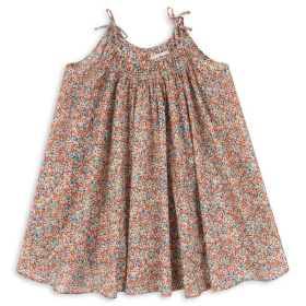 Konges Slojd Jurk Rood/Groen/Blauw Bloemen Rosie Rouge