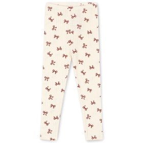 Konges Slojd Legging Creme/Rood Strikjes Pointelle