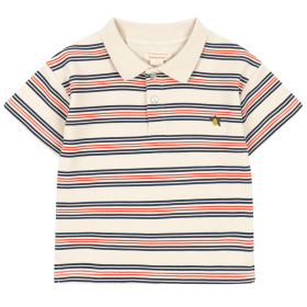 Konges Slojd polo T-shirt creme/rood/blauw strepen