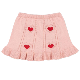 Konges Slojd Rok Roze/Rood Hartjes Ruffle