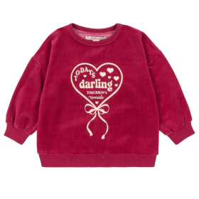 Konges Slojd Sweater Roze/Creme Today Darling Hart Velvet