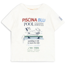 Konges Slojd T-shirt creme piscina blu pool