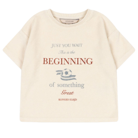 Konges Slojd T-shirt Creme Beginning Of Something Great Badstof
