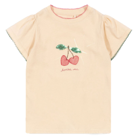 Konges Slojd T-shirt Beige Kers Pailletten