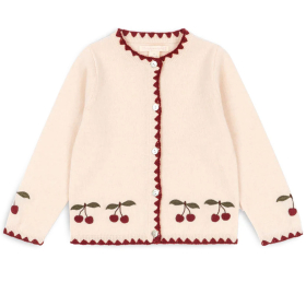 Konges Slojd Vest Creme/Rood Kersen