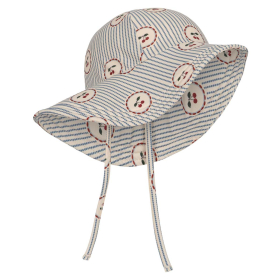 Konges Slojd Zonnehoed Blauw/Creme Kersenprint