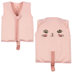 Konges Slojd zwemvest voor peuters in roze met veilige ritssluiting