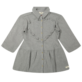 Labo De Colore Jurk Grijs Hart Ruffle
