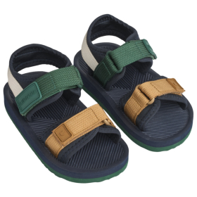 Liewood Sandaal Monty blauw groen geel kindersandaal