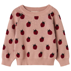 Lil Atelier Gebreide Trui Roze/Rood Lieveheersbeestje Misty Rose