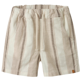 Lil Atelier korte broek beige strepen coconut milk