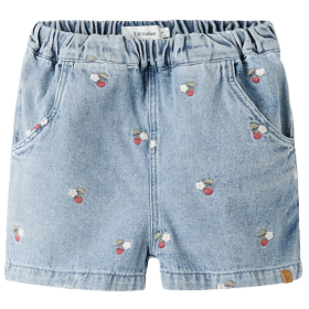 Lil Atelier korte broek blauw met kersen
