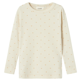 Lil Atelier Longsleeve Creme met Beige Hartjes