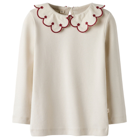 Lil Atelier Longsleeve Creme/Rood Kraag Turtledove