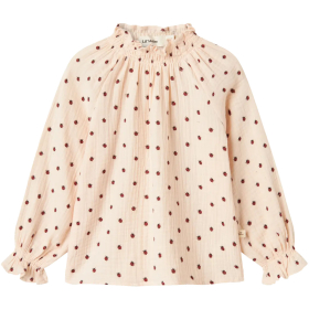 Lil Atelier Longsleeve Creme/Rood Lieveheersbeestje Silver Peony