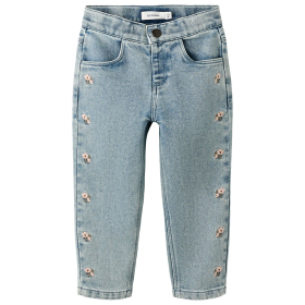 Lil Atelier Spijkerbroek Blauw Bloementjes