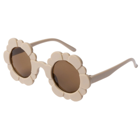 Lil Atelier zonnebril beige bloem oxfort tan met bruine glazen