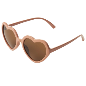 Lil Atelier zonnebril roze hart peach whip met bruine glazen