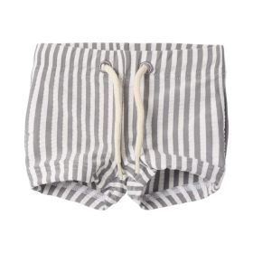 Lil Atelier Zwembroek Creme/Blauw Strepenprint