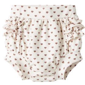 Lil Atelier Zwembroek Creme/Rood Hartjes Turtledove