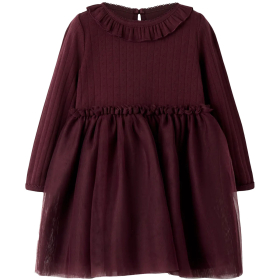 Lil Atelier Jurk Paars Ruffle Tule Catawba Grape