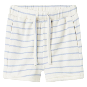 Lil Atelier Korte Broek Creme/Blauw Strepen Zen Blue Baby