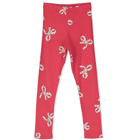 Lotie Kids Legging Rood/Creme Strikjes