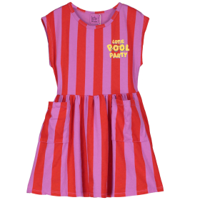 Lotiekids jurk paars/rood strepen