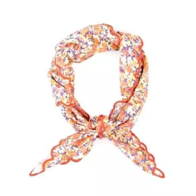 Maja Kids Sjaal Belle Rood/Creme/Paars Bloemenprint