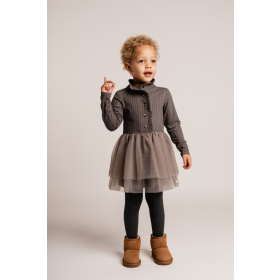 Baje Studio Jurk Grijs Tule Marly Grey Steel