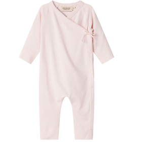MarMar Copenhagen boxpak roze rosa met lange mouwen en overslagsluiting voor baby