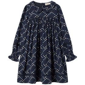 Marmar Copenhagen Jurk Blauw/Creme Bloemen French Flower