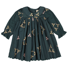 MarMar Copenhagen Jurk Groen Hartjes Deep Forest Baby