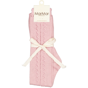 Marmar Copenhagen Knie Sok Roze Pointelle Faded Rose