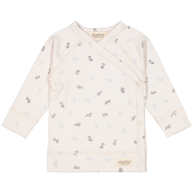 MarMar Copenhagen Overslag Longsleeve Creme Vliegtuigprint